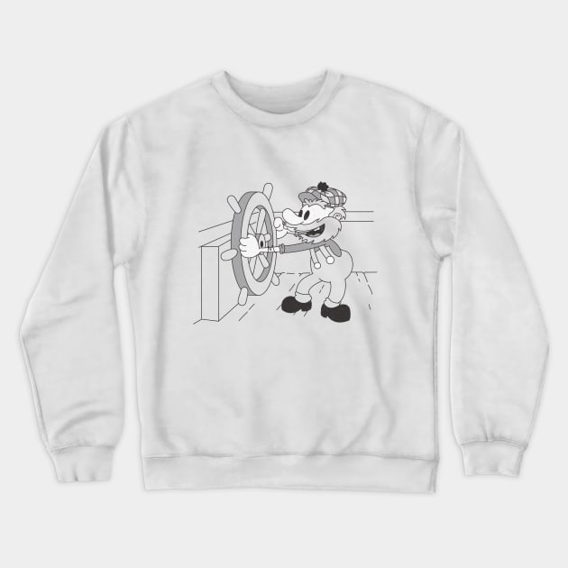 Steamboat Willie Crewneck Sweatshirt by gekygoly